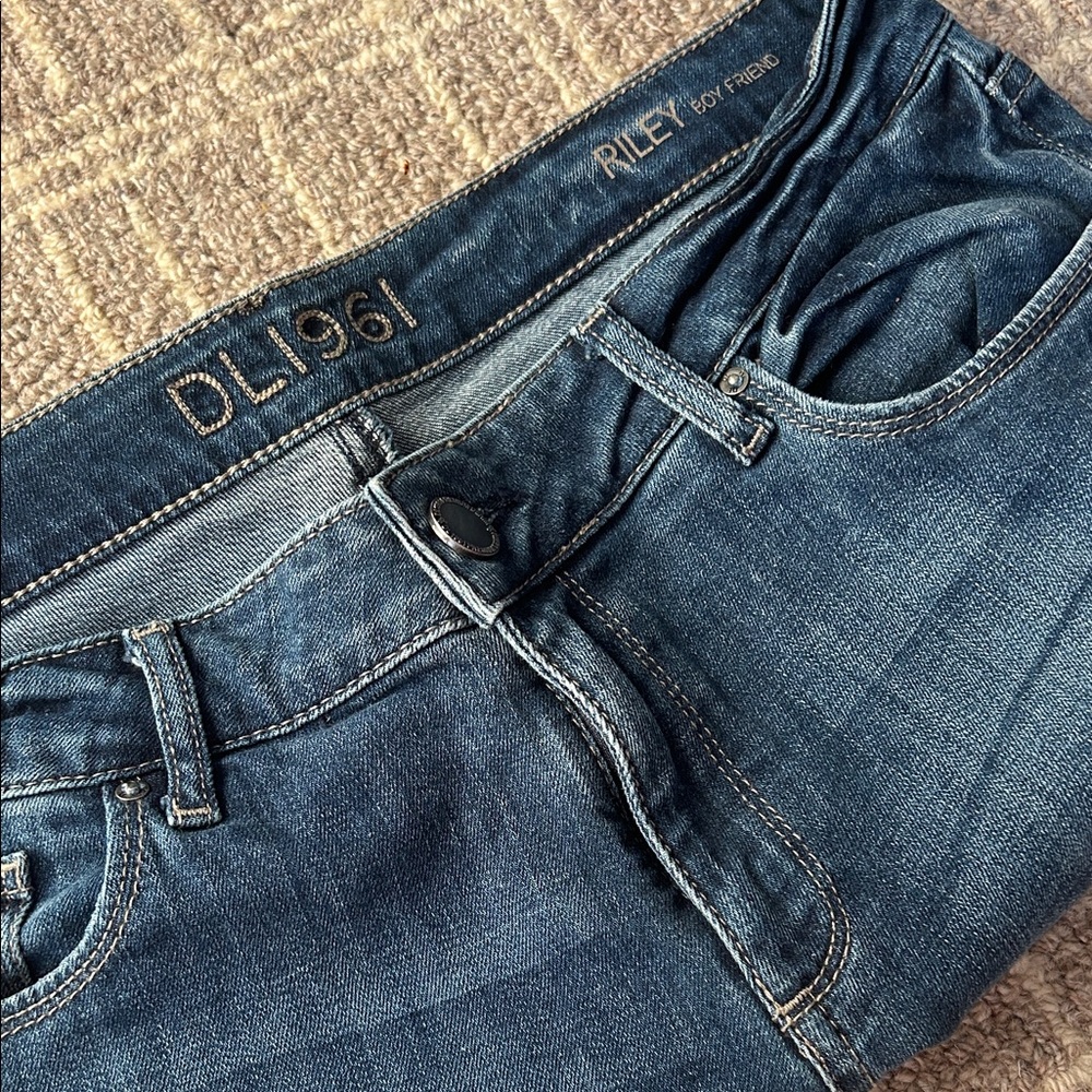 DL1961 Riley Boyfriend Jeans - Denim Blue